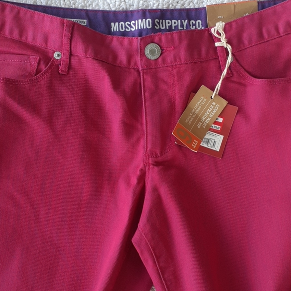 Mossimo Ankel Skinny Jeans Hot Pink Purple lining - Picture 3 of 6
